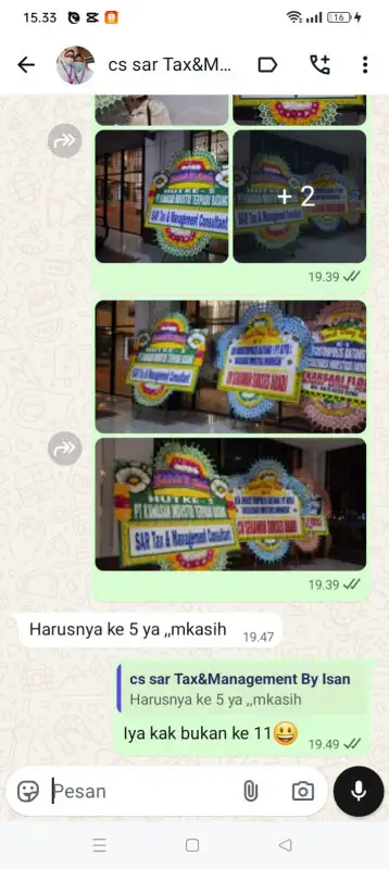 Testimonial papan bunga LANGKAT