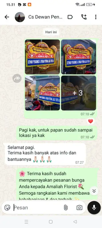 Testimonial papan bunga LANGKAT